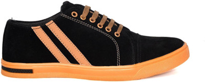 

Blue Pop Men's Black Synthetic Leather Sneaker Casual Shoes Sneakers For Men(Black, Black1