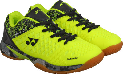 

Yonex Badminton Shoes For Men(Yellow, Black lime green