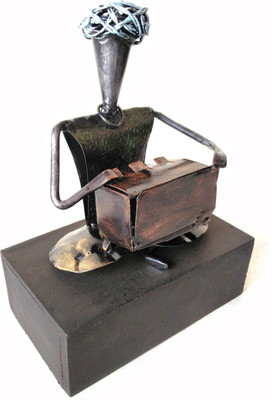

Uniqkrafts Rajasthani Harmonium Musician Decorative Showpiece - 20 cm(Iron, Wooden, Multicolor)