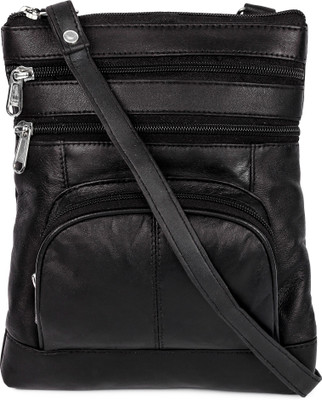 

Leather 11 Women Casual Black Genuine Leather Sling Bag
