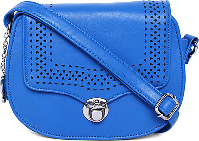 

Butterflies Women Casual Blue PU Sling Bag