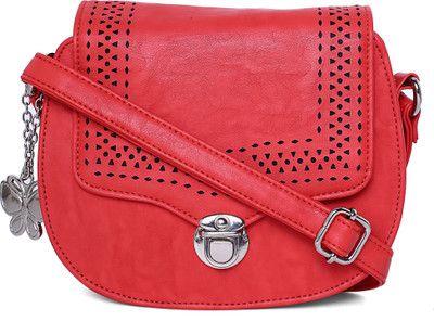 

Butterflies Women Casual Red PU Sling Bag