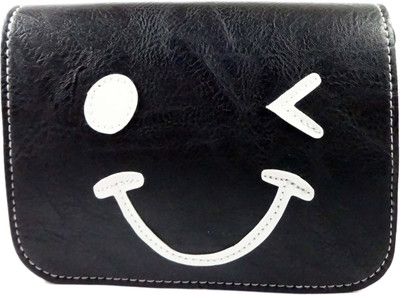

SB Women Casual Black PU Sling Bag