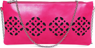 

Butterflies Women Casual Pink PU Sling Bag