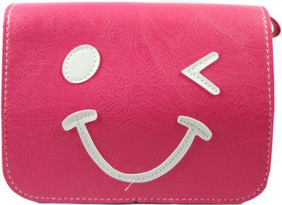 

SB Women Casual Pink PU Sling Bag