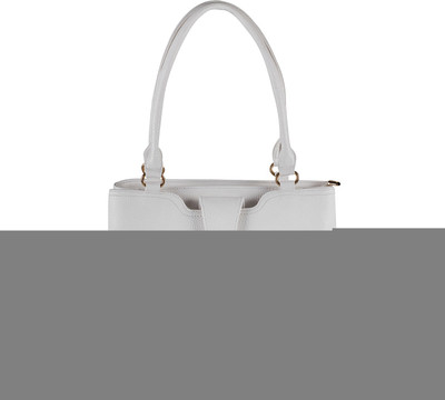 

Metro Women Casual White Rexine Hand-held Bag