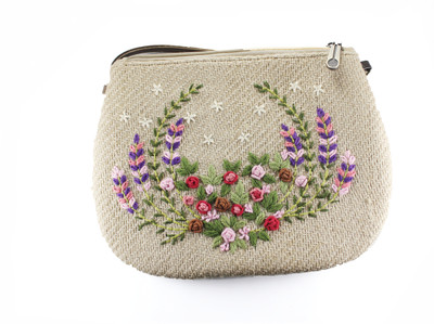 

PRIYAROSE Women Casual Beige Jute Sling Bag