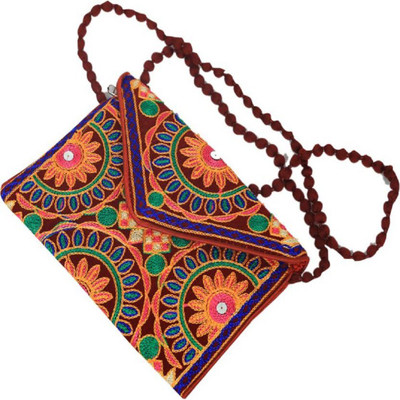 

VYXOO Girls Casual, Formal Multicolor Cotton Sling Bag