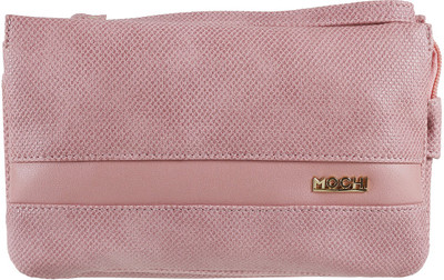 

Mochi Women Casual Pink Rexine Clutch