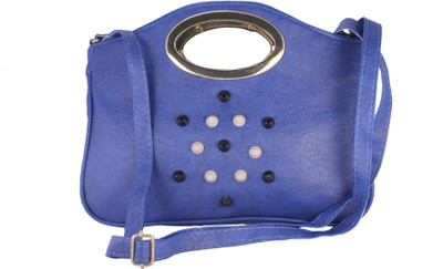 

Rasmarket Girls Evening/Party, Casual Blue Rexine Sling Bag