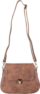 

Mochi Women Formal Tan Rexine Sling Bag