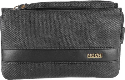 

Mochi Women Casual Black Rexine Clutch