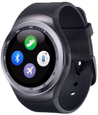 

Spring Jump Y1 Unisex Bluetooth 4g Smart Watch Black Smartwatch(Black Strap Regular)