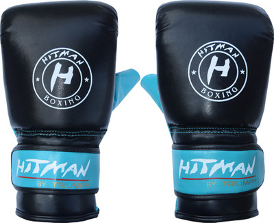 

Hitman Surge Micro Leather Black/Sky Punching, Sparring & Bag Gloves (, Black