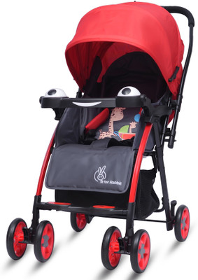 

R for Rabbit Poppins - An Ideal Pram - Baby Stroller for Moms (Red-Grey) Stroller(Multi, Red, Black), Black;red