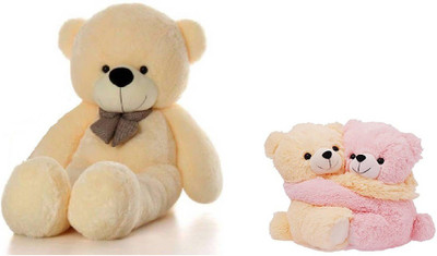 Arvel 3 feet cream and couple gift teddy / love teddy /hug able teddy / soft teddy / plush teddy - 89.7 cm(Cream, Multicolor)
