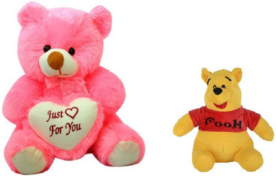 

Arvel pink and pooh high quality teddy / valentine teddy / anniversary gift teddy/ teddy for girlfriend / cute teddy - 62.1 cm(Pink, Yellow)