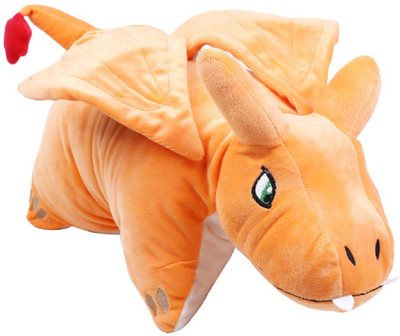 

imodish Pokemon GO Pokeball Charizard Pillow 60x45cms Soft Flush Stuffed Toy - 60 cm(Orange)