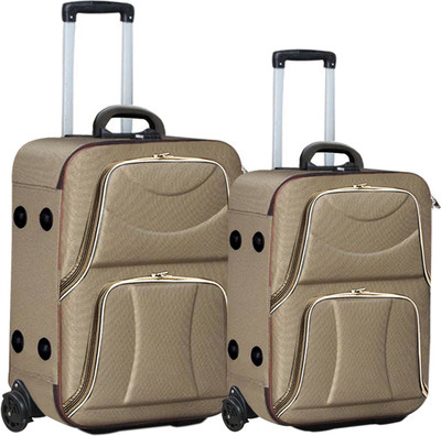 

QUBIFT PREMIUM BROWN TURBO WHEELS BAG Expandable Check-in Luggage -  inch(Brown