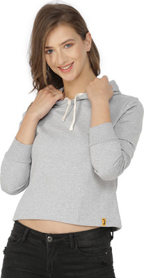 CAMPUS SUTRA Full Sleeve Solid Women Sweatshirt