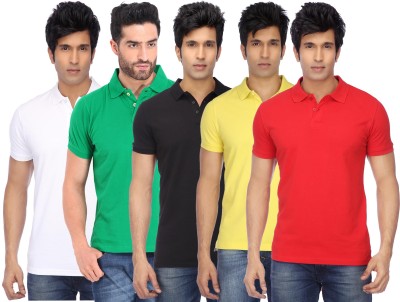 Concepts Solid Men Polo Neck Multicolor T-Shirt