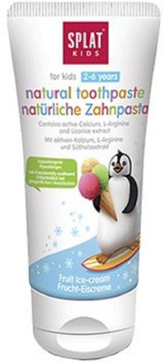 

SPLAT Kids Toothpaste (2-6 Years) 98% Natural Free from SLS/SLES, Mint, Fluorides, Parabens, Petrochemicals (Fruit Ice-cream, Pack of 1) Toothpaste(100 g)
