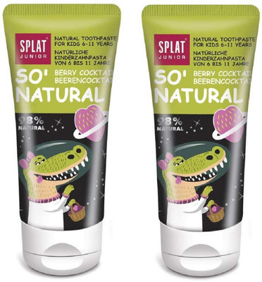 

SPLAT Junior Toothpaste (6-11 Years) 98% Natural Free from SLS/SLES, Mint, Fluorides, Parabens, Petrochemicals (Berry Cocktail, Pack of 2) Toothpaste(100 g, Pack of 2)
