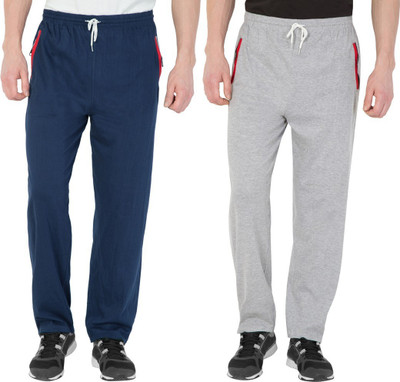 Fflirtygo Solid Men Blue, Grey Track Pants