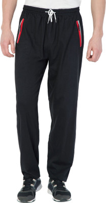 Fflirtygo Solid Men Black Track Pants