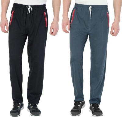 Fflirtygo Solid Men Black Track Pants