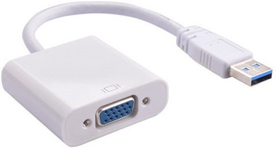 

Etake TV-out Cable USB 3.0 to VGA Cable(White, For Laptop)