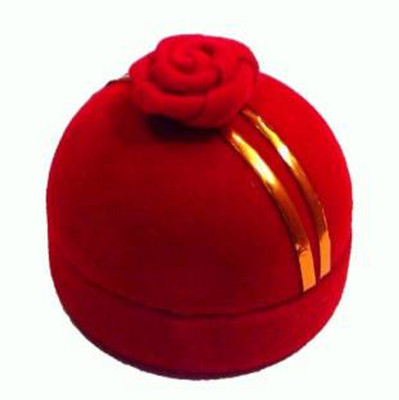 Sarohi Ring Rose Sphere Shaped Valentine Wedding Proposal Gift Case Vanity Box Vanity Box(Red)