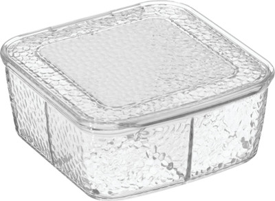 

Interdesign Rain Bathroom Vanity Storage Box with Mirror For Health and Beauty Products Makeup Vanity Box(Clear)