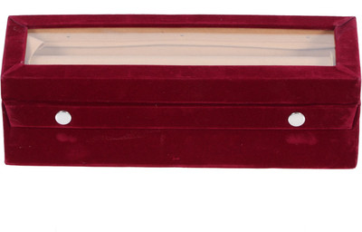 

Kuber Industries Wooden 1 Rod Bangle Storage Box (Maroon) Vanity box Vanity Box(Maroon)