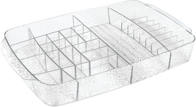 

Interdesign Rain Cosmetic Organizer Tray for Vanity Cabinet to Hold Makeup, Beauty Products Makeup Vanity Box(Clear)