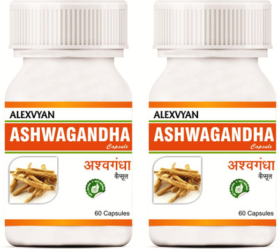 

AlexVyan Ashwagandha Supplement 450 MG 120 Capsules 100% Pure and Natural(120 No)