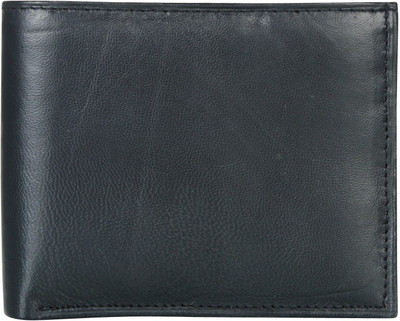 

AspenLeather Men Black Genuine Leather Wallet(6 Card Slots)