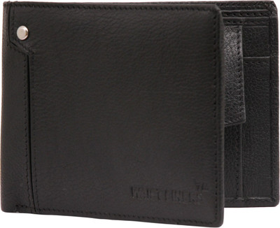 

WAIST LINERS Men Black Genuine Leather Wallet(3 Card Slots)
