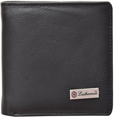 

Leatherman Men Black Genuine Leather Wallet(12 Card Slots)