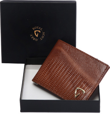 

Royal Scot Grey Men Tan Genuine Leather Money Clip(6 Card Slots), Cognac