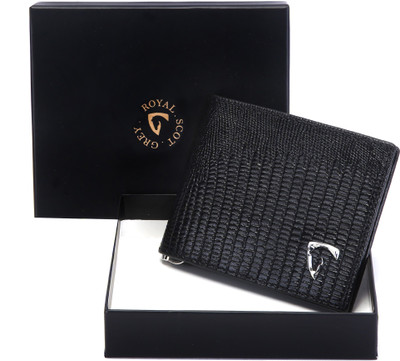 

Royal Scot Grey Men Black Genuine Leather Money Clip(6 Card Slots)