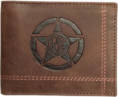 

Royal Enfield Men Brown Genuine Leather Wallet(10 Card Slots)