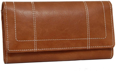 

Borse Women Casual Tan Genuine Leather Wallet(5 Card Slots)