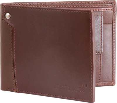 

WAIST LINERS Men Brown Genuine Leather Wallet(3 Card Slots)