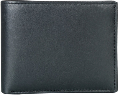 

AspenLeather Men Black Genuine Leather Wallet(6 Card Slots)