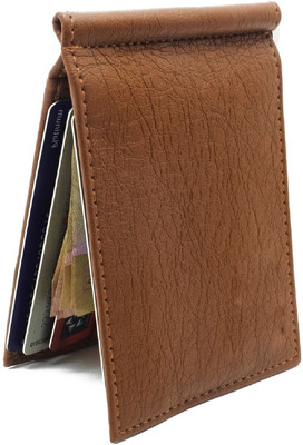 

Elegant Boys Brown Artificial Leather Money Clip(6 Card Slots)