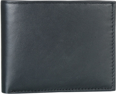 

AspenLeather Men Black Genuine Leather Wallet(6 Card Slots)