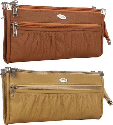 

Element Cart Women Casual Tan, Brown Artificial Leather Wallet(2 Card Slots), Brown;tan