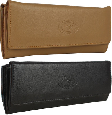 

Element Cart Women Casual Multicolor Artificial Leather Wallet(2 Card Slots), Beige;black