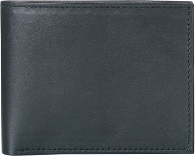 

AspenLeather Men Black Genuine Leather Wallet(6 Card Slots)